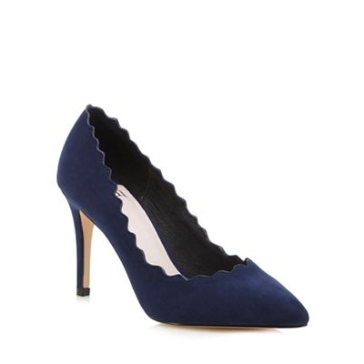 Navy 'Charlotte' cut-out court shoes